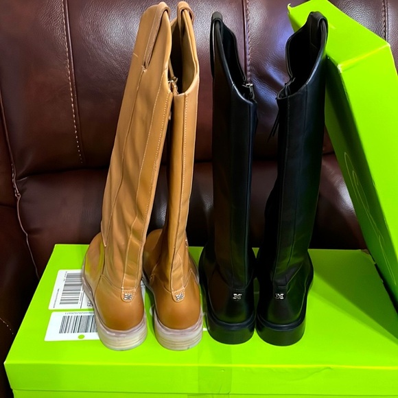 Sam Edelman black and Fable cashew leather boots size 8M. - Picture 1 of 6